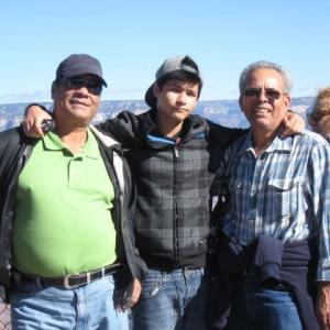 Still of BrenDen Polar with his grandfather and uncle at the Grand Canyon.