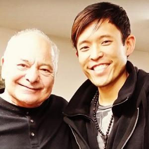 David Choi & Burt Young on the set of Tapestry