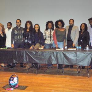 Cast for New School Table Read and screenwriter Denise Powell