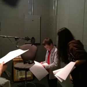 Recording voice over for Cheese and Eggplant for the character Durian with director and animator Yangzi She of UCLA