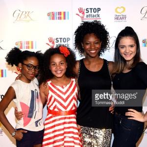 Actresses Riele Downs (Henry Danger), Jillian Estell (Black or White), Reiya Downs (Degrassi) and Luna Blaise (Fresh Off the Boat)attend the GBK and Stop Attack Pre-Kids Choice Gift Lounge at the Redbury Hotel on March 26, 2015 in Hollywood, CA.