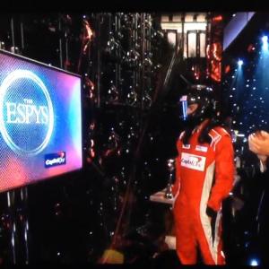 Joshua Tyler Kelly in the opening skit of the 2015 ESPYs with John McHale