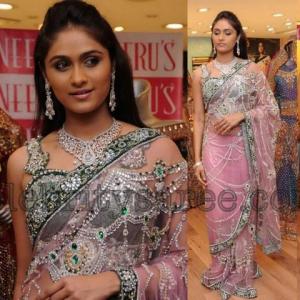 Celebrity guest actress Bianca Desai at Neeru's store collection launch.