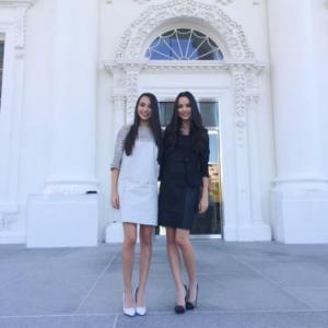 Veronica Merrell and Vanessa Merrell at a White House event for the First Lady's Reach Higher Initiative 