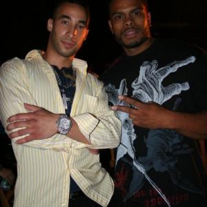 Pedro Marcelino and Benny Boom  on the Private Set of LL Cool Js Music Video My baby