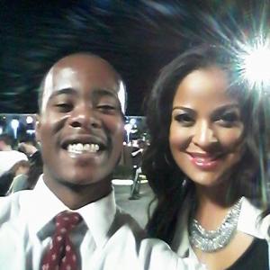 Phillip A Hall III & Laila Ali On The Set Of A&E's Top Chef Fight.