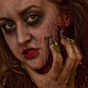 Actor Scarlett Jasmin Groom as the Conjured Spirit Makeup by AdamThomas Bane