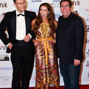 Actress Natasha Halevi with producer Joe Shapiro and director Dan Duarte at the screening of True Love Waits. August 25th, 2015.