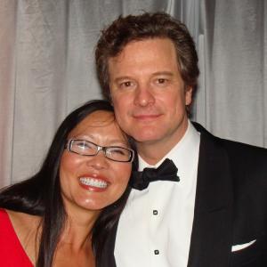 Joyce Chow and Colin Firth at Relativity Media and The Weinstein Company Golden Globe Awards after party at the Beverly Hilton Beverly Hills CA January 16 2011