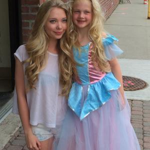 Max and Shred. Sarah playing young Abby. Seen here with Emilia McCarthy(Abby).