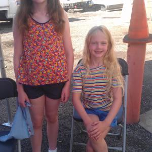 Sarah and Alicia Abbott ready to shoot Canadian Tire commercial