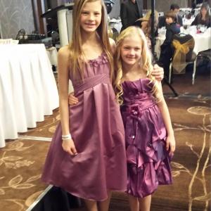 Joey Awards 2015. Sarah with her Lavender Movie Big sister Payton Kennedy.