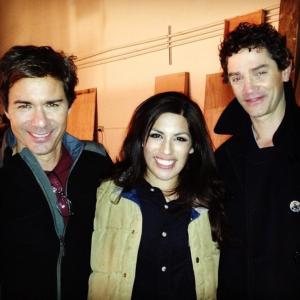 Photographed with actors Eric McCormack and James Frain, from The Architect.