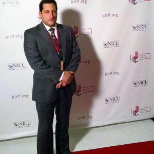 Frank Messina on the red carpet Jersey City International Television  Film Festival