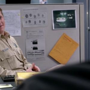 Over Jensen Ackles' shoulder still of Joey Coleman as Deputy in Supernatural