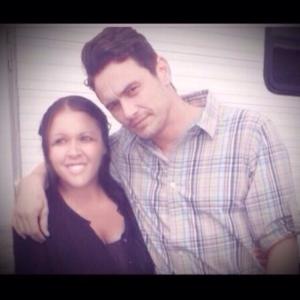 Stephanie McIntyre and Actor James Franco on the set of the film I am Michael