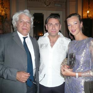 Max Leonida with Gerardo Placido and Ludmilla Radchenko at the 2010 Cannes Film Festival