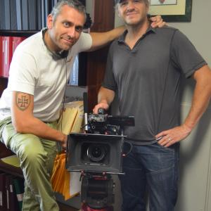 Director Max Leonida and DP Thor Wixom on the set of the feature film Beauty in the Broken
