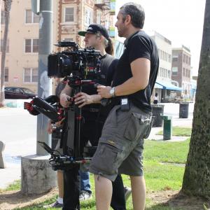D.P. and cinematographer Thor Wixom with director Max Leonida on the set of 
