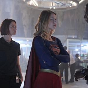 Still of David Harewood Chyler Leigh and Melissa Benoist in Supergirl 2015