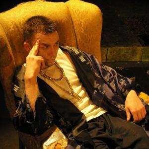 Damien Ashley as drug lord 'Virgil' in production of 'Valediction' .Dir. Alex Hughes, Writer's Eddie Rainbow and Ashley Day