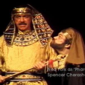 Ned York as Pharaoh and Spencer Cherashore as Captain from Mendel  Moses at The Century City Playhouse 1997