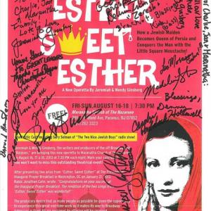 Esther Sweet Esther flyer signed by the Cast 2013