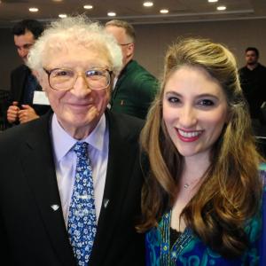 With Sheldon Harnick, the lyricist of FIDDLER ON THE ROOF, at a celebration for his 90th birthday, where I sang, 