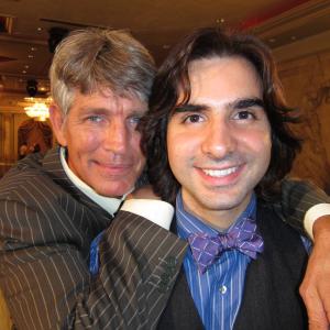 with Eric Roberts on a set of Betrayal
