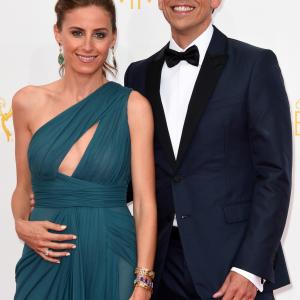 Seth Meyers and Alexi Ashe at event of The 66th Primetime Emmy Awards 2014