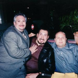 (l to r) Harvey Fierstein, Richard Cocchiaro, and Nick Taylor on the set of 