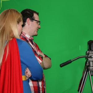 On set Supergirl/Unburdened with Director Thomas Conyers