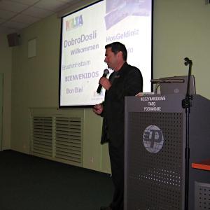Speaking at a conference in Poland