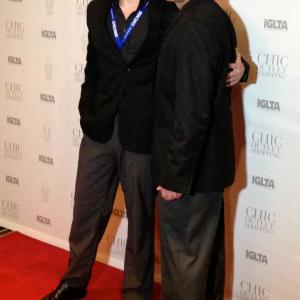 On the red carpet with partner Jonathan Gatz