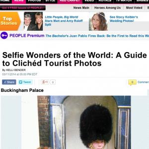 Comedian Rosie Rebel makes the Royal Guard Laugh The photo was published in People Magazine!