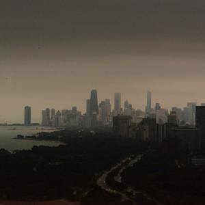Chicago skyline in the film 