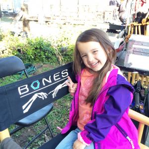 On set for her Guest Starring Role as Molly Blake on Bones!