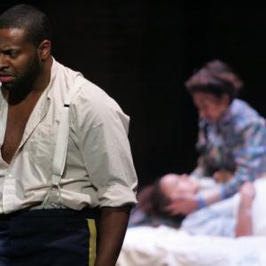 Monica Parks with Andre Sills Rori Lipede in Othello