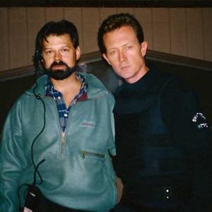 Stephen R Campanella and Robert Patrick on the set of Counter Force aka Rogue Force aka Renegade Force