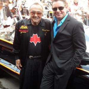 With the late George Barris at Adam Wests Walk Of Fame ceremony
