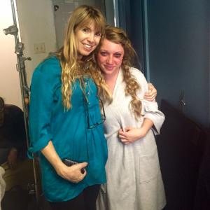 Tori with directorproducer Julia Verdin on set of LOST GIRLS