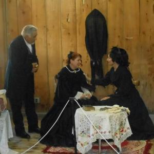 Calico Ghost Town Civil War Days 2015 performing an original play Faith of a Cholera Mother written by Rebecca Daugherty with Diana Marquez