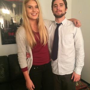 Natalie Sharp with Eric Reedy on set of Rings of Saturn