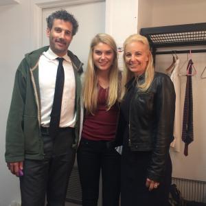 Natalie Sharp with Jill Stanley and Thomas Shane on set of Rings of Saturn