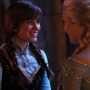 Still of Georgina Haig and Elizabeth Lail in Once Upon a Time 2011