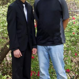 Glynn and his son Blayke before Blayke's ninth grade prom.