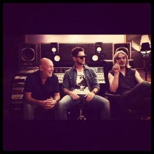 Rocklegends Nazareth and Jonas Johnson in the studio in Scotland