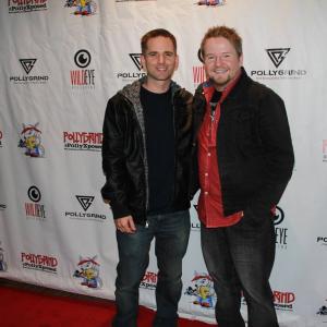 Shane Ryan L and Glenn Cochrane on the red carpet at Pollygrind Film Festival Las Vegas 2014