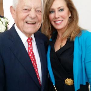 With Bob Schieffer at the premiere of the CBS drama, 