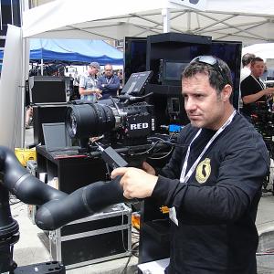 dino dean georgopoulos checking our hand held Motion Control rig